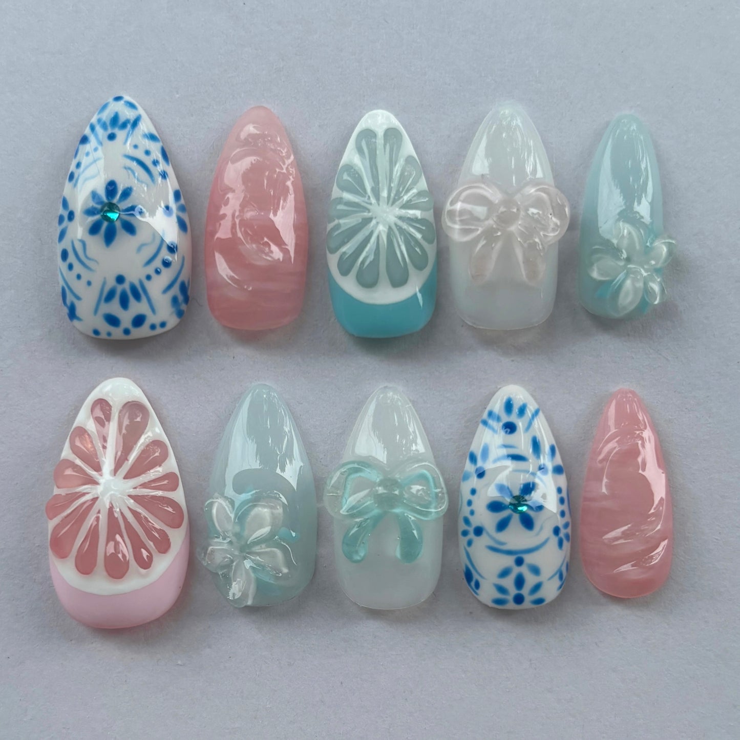 Porcelain set (pink & blue) 𐙚˙✧˖° ༘ ⋆｡